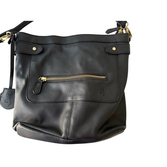 Browning Concealed Carry Black Shoulder Bag Easy Access Gun Holder Vegan Leather - Picture 2 of 14